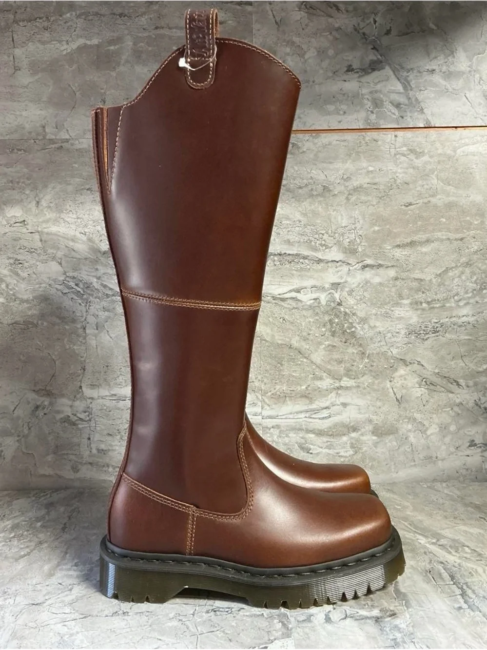 Dr. Martens AMAAYAH KNEE HIGH LEATHER BOOTS
